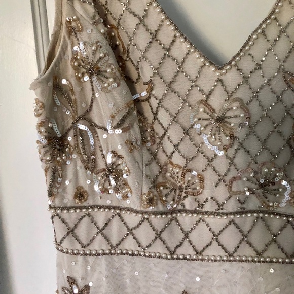 Adrianna Papell Beaded A Line Dress - Picture 5 of 8